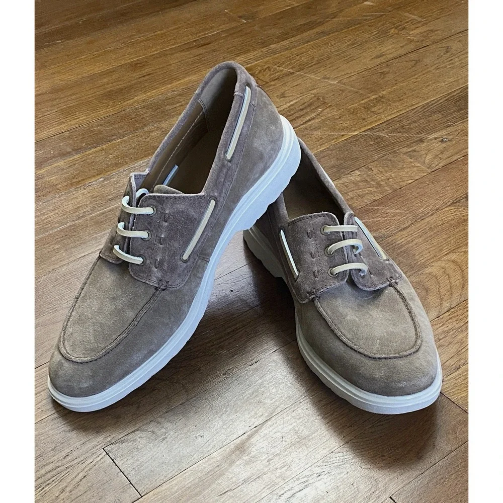 Frye Connor Boat Shoes Suede Leather Driftwood Men's Size 12 Comfort Classic